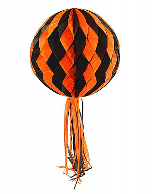 Куля гармошка чорно-помаранчева 30 см 