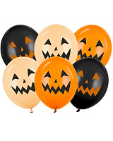 Воздушный шар 30 см Зловещие рожицы Воздушный шар 30 см Зловещие рожицы