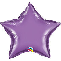 Воздушные шарики|Шары фольгированные|Звезды|Шар фольга 19" Звезда хром фиолетовая