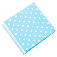 Салфетки праздничные Горошек (голубой) Салфетки праздничные Горошек (голубой)