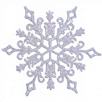 Сніжинка 15 см перламутр декоративна