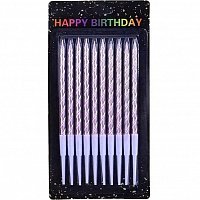 Свечи длинные хром (розовое золото) 10 Свечи длинные хром (розовое золото) 10