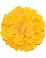 Заколка цветок пиона (желто-горячий)