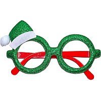 Окуляри Діда Мороза Шапочка (зелена)