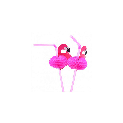 Трубочки Фламинго 12 шт