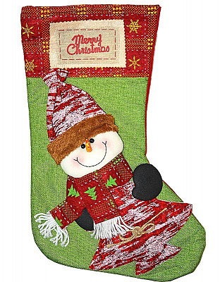 Шкарпетка Щасливог Різдва Сніговик (англ)