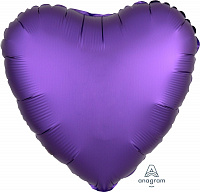 Шар фольга 18" Сердце сатин фиолетовое 