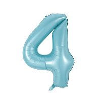 Шар цифра 4 фольга 66см (голубая) Шар цифра 4 фольга 66см (голубая)