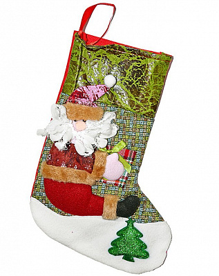 Носок Дед Мороз с елкой
