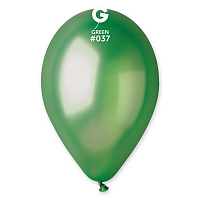 Воздушный шар металлик зеленый 12"