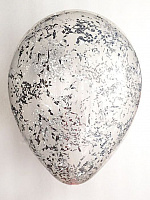 Шар с конфетти нарезка (серебро)