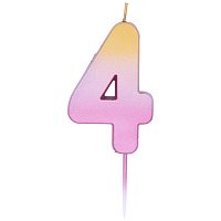 Свічка цифра на піці 4 (омбре) Свічка цифра на піці 4 (омбре)