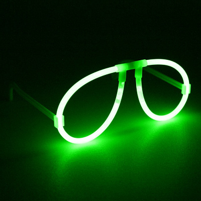 Светящиеся очки зеленые (сборные)