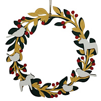 Підвісний декор Новорічний вінок (дерево)