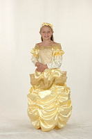 Товары для праздника|Детские карнавальные костюмы|Костюмы для девочек|Костюм детский Принцесса в золотом (120-130)