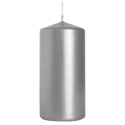 Свеча Биспол серебро 8 см