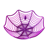 Тематичні вечірки|Детский Halloween|Сервіровка стола|Тарілка для цукерок Павутина (фіолетова)