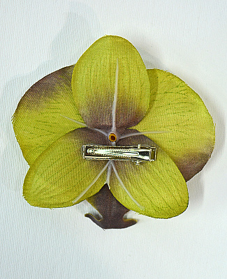 Квітка у волосся Орхідея (зелена)
