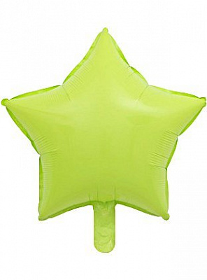 Куля фольгована 19" зірка макарун зелена