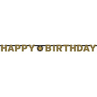 День Рождения|Взрослый день рождения|Гирлянда-буквы HB Звезда (золотая)
