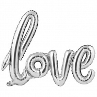 Надпись фольга Love серебро Надпись фольга Love серебро
