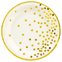 Тарілки святкові Конфетті білі 23 см