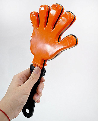 Трещотка рука (черно-оранжевая)