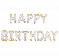 Надпись фольга Happy Birthday (перламутровая) Надпись фольга Happy Birthday (перламутровая)