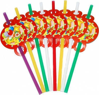 Трубочки праздничные Клоун с шарами 8
