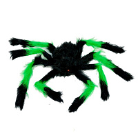 Праздники|Halloween|Паутина и пауки|Паук малый мех (черно-зеленый)