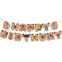 Гирлянда-буквы Happy Birthday Капибара