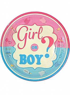 Тарілки Хлопчик чи дівчинка (англ) 23см