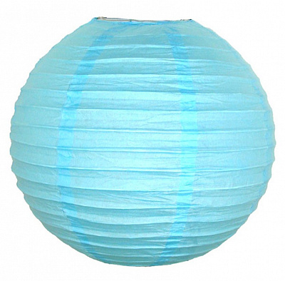 Ліхтарик тканина 25 см блакитний