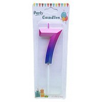 Свеча цифра грани на пике 7 (градиент)