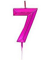 Свеча цифра на пике 7 (маджента)