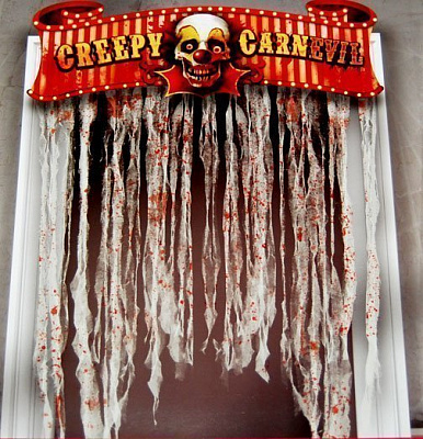 Декорация на дверь жуткий карнавал