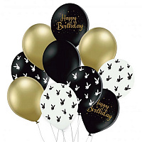 Набор шаров Happy Birthday Playboy (10 шт)