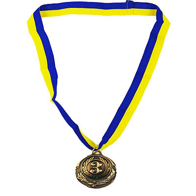 Медаль за 3 місце бронза 6,5 см