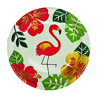 День Рождения|Фламинго|Тарелки праздничные Фламинго 23 см 6 шт