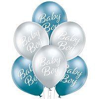 Воздушный шар хром 30 см Baby Boy Воздушный шар хром 30 см Baby Boy