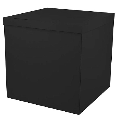 Коробка-сюрприз для кульок (чорна) 70х70х70