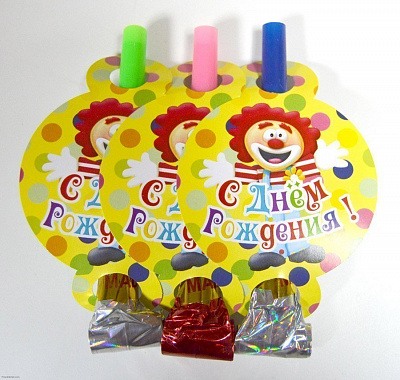 Гудок з язичком Клоун з Днем народження