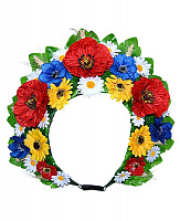 Товары для праздника|Рожки, ушки, обручи, короны|Карнавальные короны|Украинский кокошник Цветы