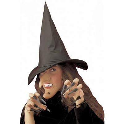 Набор ведьмы (нос, шляпка, подбородок, челюсти)