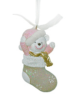Подвеска Носок с мишкой (керамика)