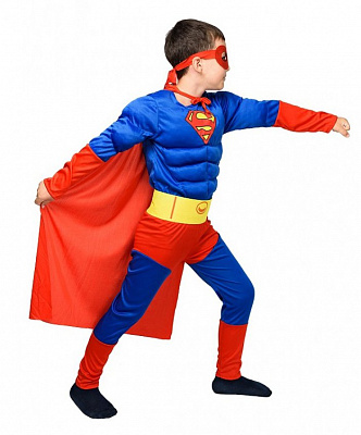 Костюм Супермен с мускулами 7-9 лет