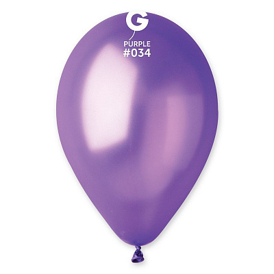 Воздушный шар металлик фиолетовый 12"