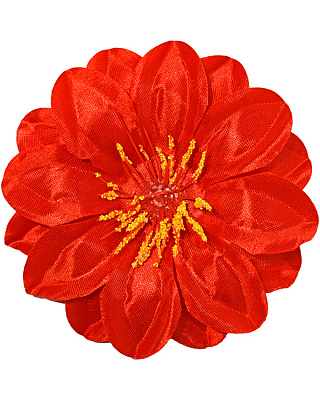 Заколка цветок гибискуса (красный)
