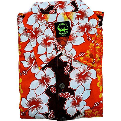 Гавайская рубашка Цветы (Гибискус) S