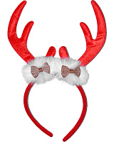 Рога Оленя с бантиками (красные)